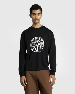 Rayon Vert Kern Long-Sleeve T-Shirt Golgotha Black- Tops