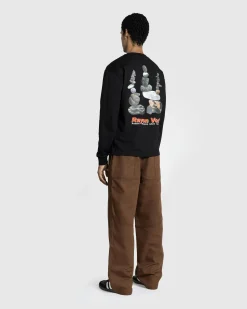 Rayon Vert Kern Long-Sleeve T-Shirt Golgotha Black- Tops