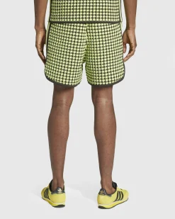 adidas Knit Shorts Semi Frozen Yellow/Night Brown- Shorts