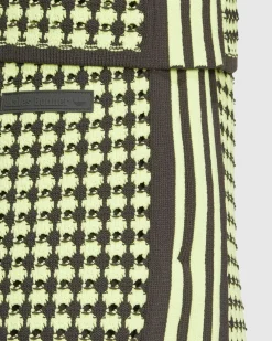 adidas Knit Shorts Semi Frozen Yellow/Night Brown- Shorts
