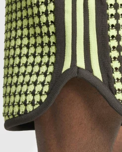 adidas Knit Shorts Semi Frozen Yellow/Night Brown- Shorts