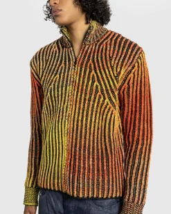 Diesel K-Oakland-Zip Knitwear Scarlet Ibis- Knitwear