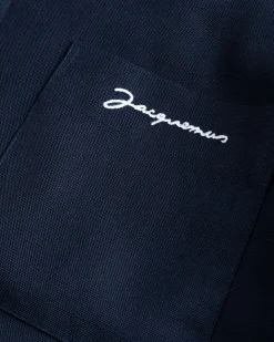JACQUEMUS La Chemise Boulanger Dark Navy- Shirts