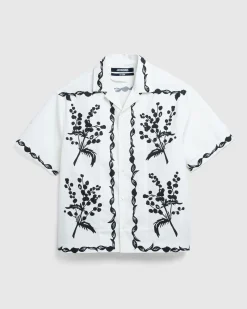 JACQUEMUS La Chemise Jean Print Mimosa Frise Black- Shirts