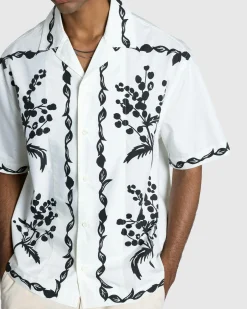 JACQUEMUS La Chemise Jean Print Mimosa Frise Black- Shirts