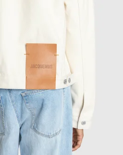 JACQUEMUS La Veste De-Nimes Off-White/Red Stripe- Outerwear