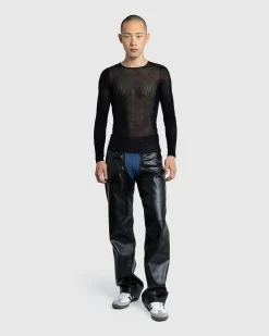 GmbH Lata Faux Leather Denim Pants- Pants