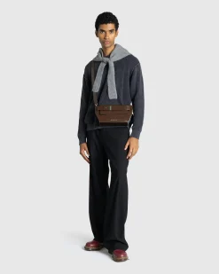 JACQUEMUS Le Messenger Capri Midnight Brown- Bags