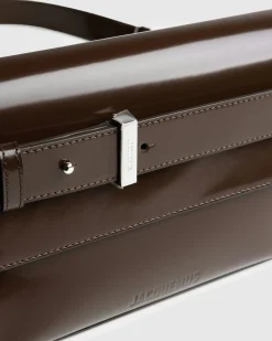JACQUEMUS Le Messenger Capri Midnight Brown- Bags