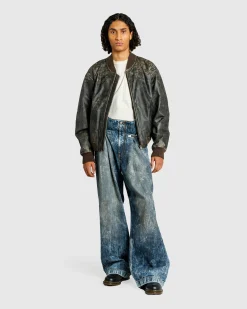 Acne Studios Leather Bomber Jacket- Outerwear
