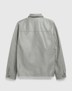 Highsnobiety HS05 Leather Shirt Jacket Beige- Outerwear