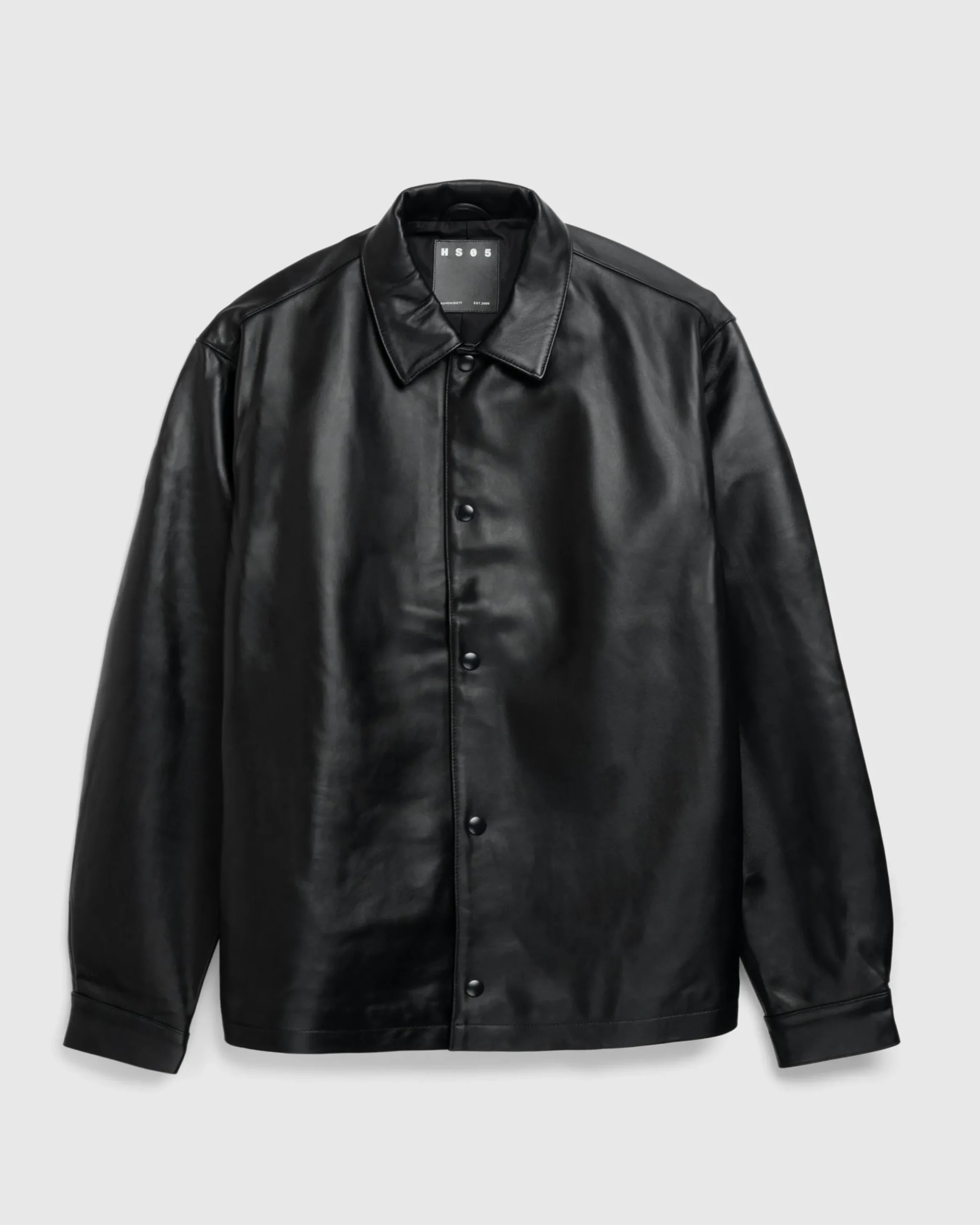 Highsnobiety HS05 Leather Shirt Jacket- Outerwear