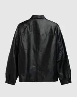 Highsnobiety HS05 Leather Shirt Jacket- Outerwear