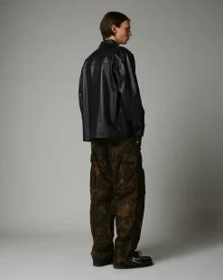 Highsnobiety HS05 Leather Shirt Jacket- Outerwear