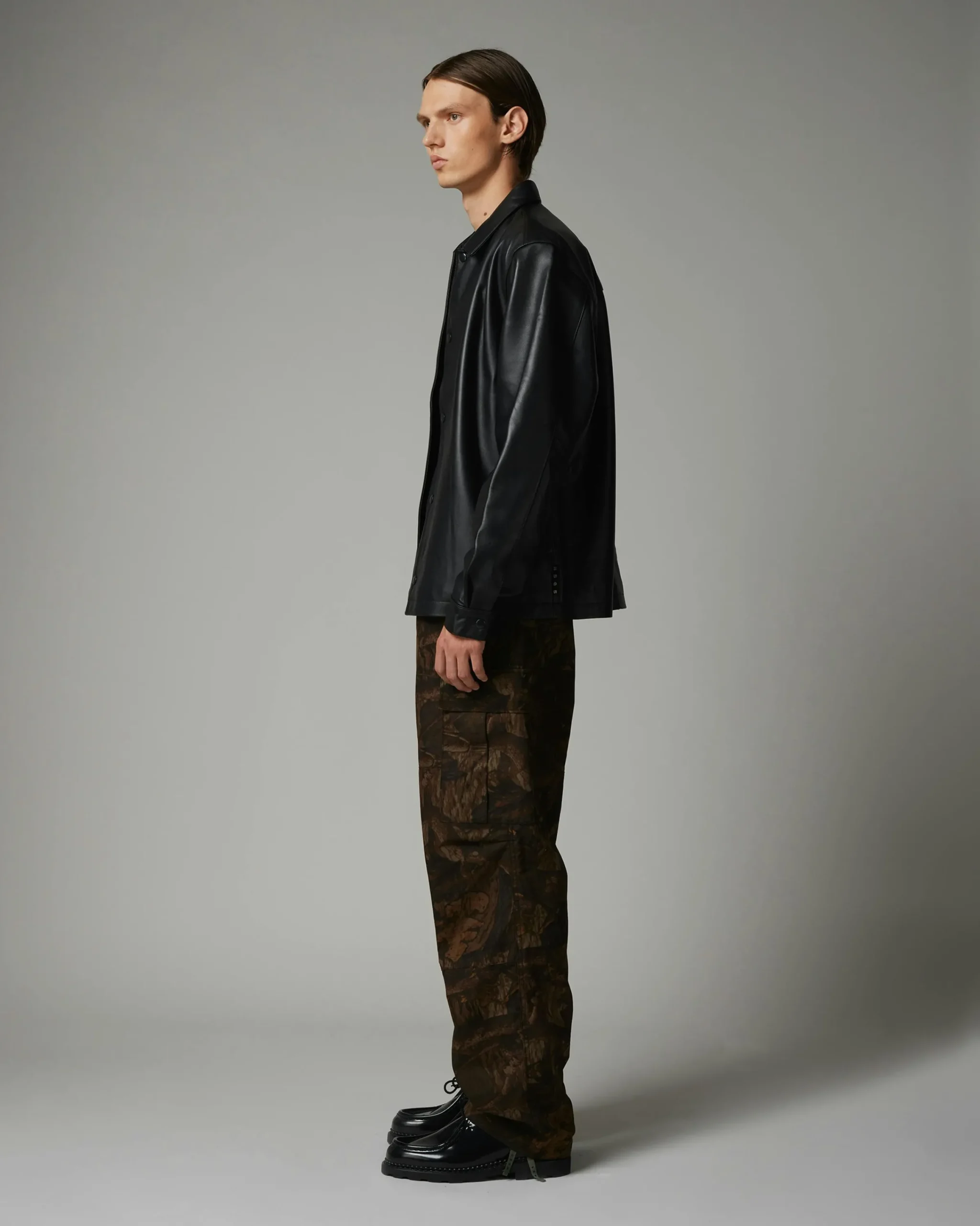 Highsnobiety HS05 Leather Shirt Jacket- Outerwear