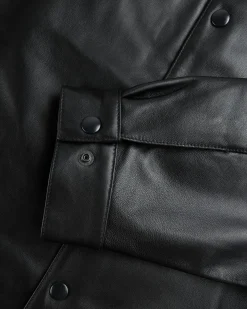Highsnobiety HS05 Leather Shirt Jacket- Outerwear