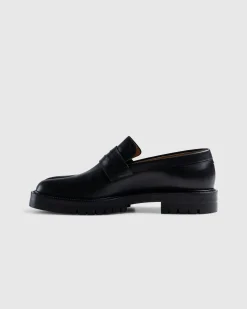 Maison Margiela Leather Tabi Mocassin Black- Shoes