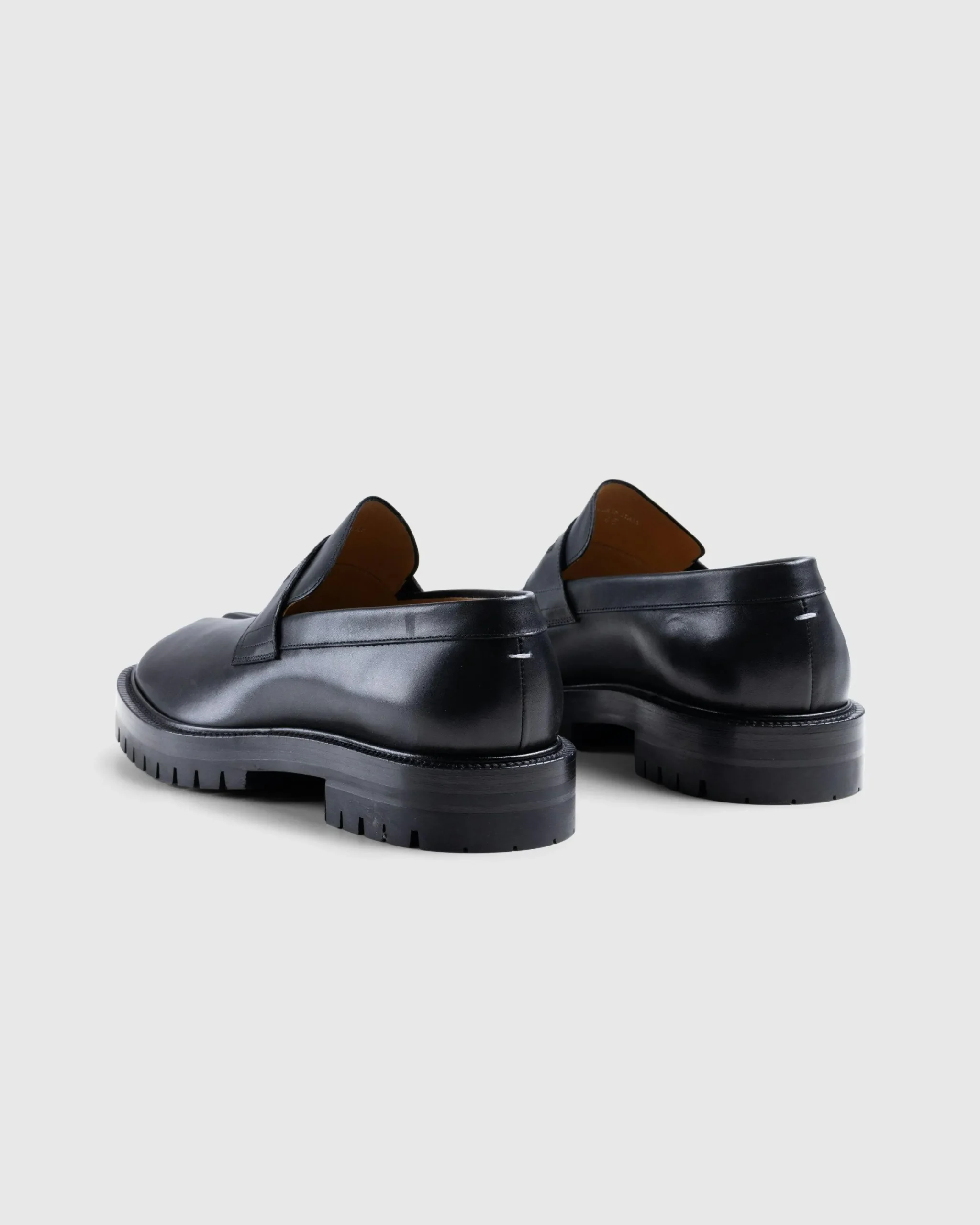 Maison Margiela Leather Tabi Mocassin Black- Shoes