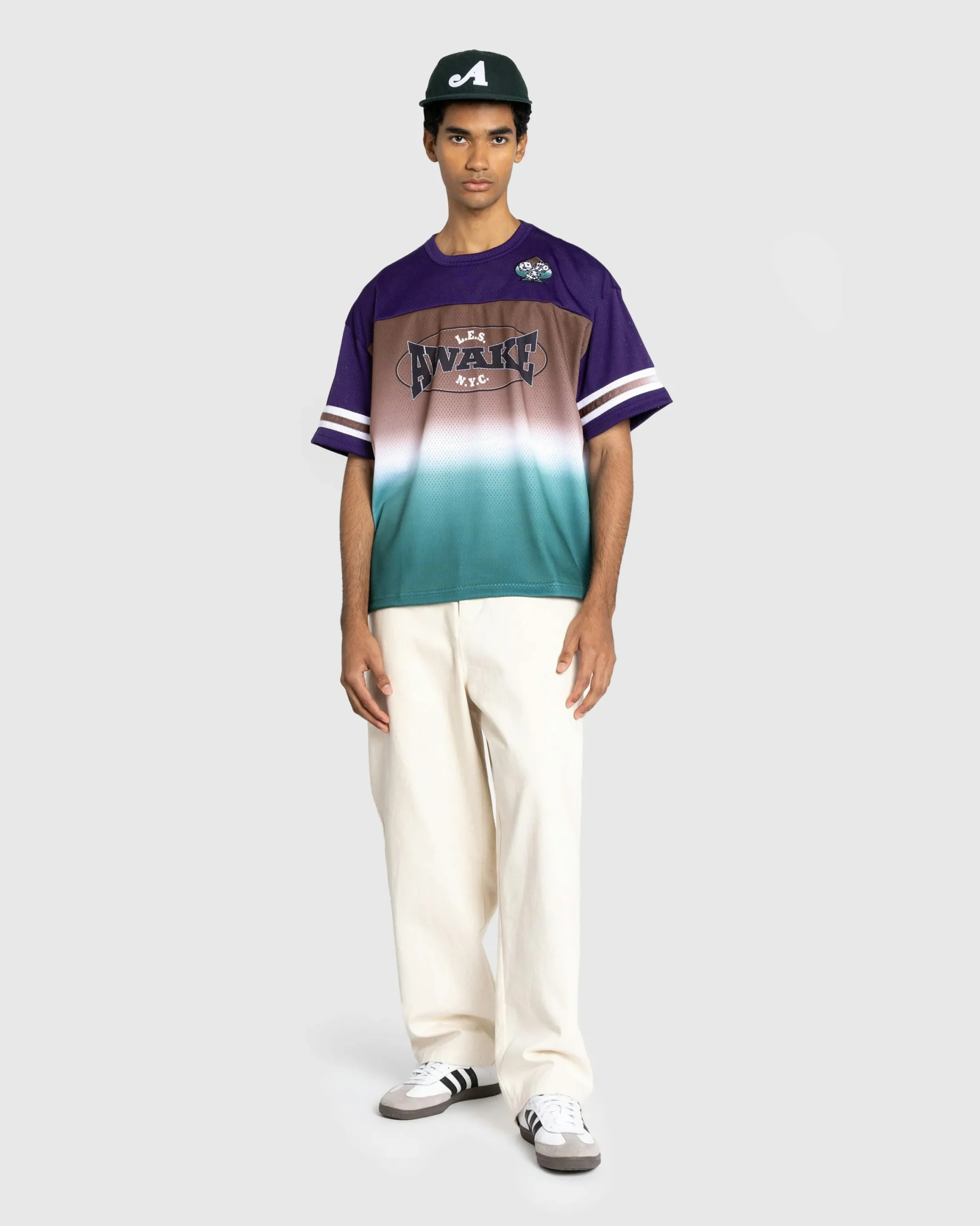 Awake NY LES Football Jersey Brown/Multi- Tops