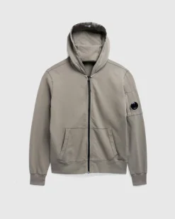C.P. Company Light Fleece Zipped Hoodie- Sweats