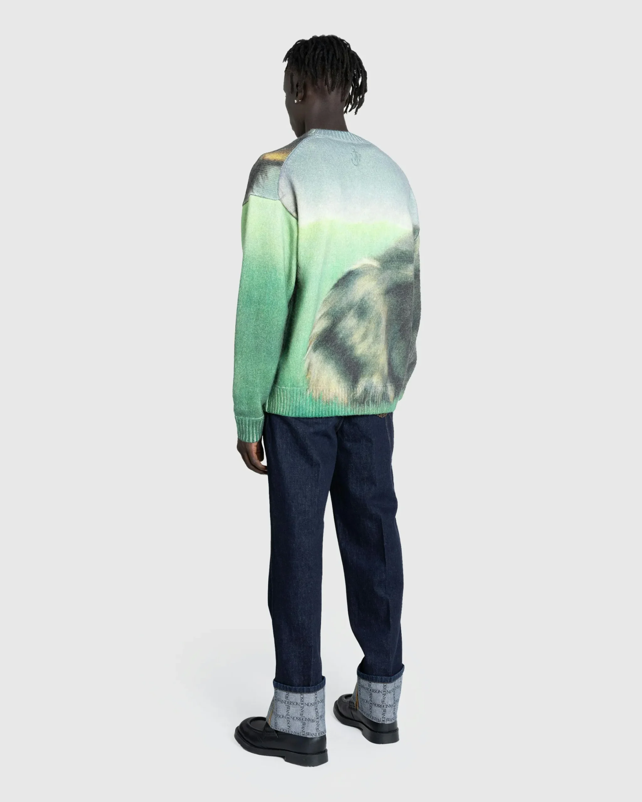 J.W. Anderson Logo Grid Turn Up Workwear Jeans- Pants