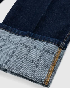 J.W. Anderson Logo Grid Turn Up Workwear Jeans- Pants