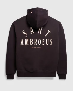 Sant Ambroeus Logo Hoodie Brown- Sweats