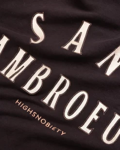 Sant Ambroeus Logo Hoodie Brown- Sweats