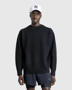 Y-3 Logo Knit Crew Sweatshirt- Knitwear