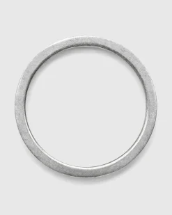 Maison Margiela Logo Ring Palladio Burattato- Jewelry