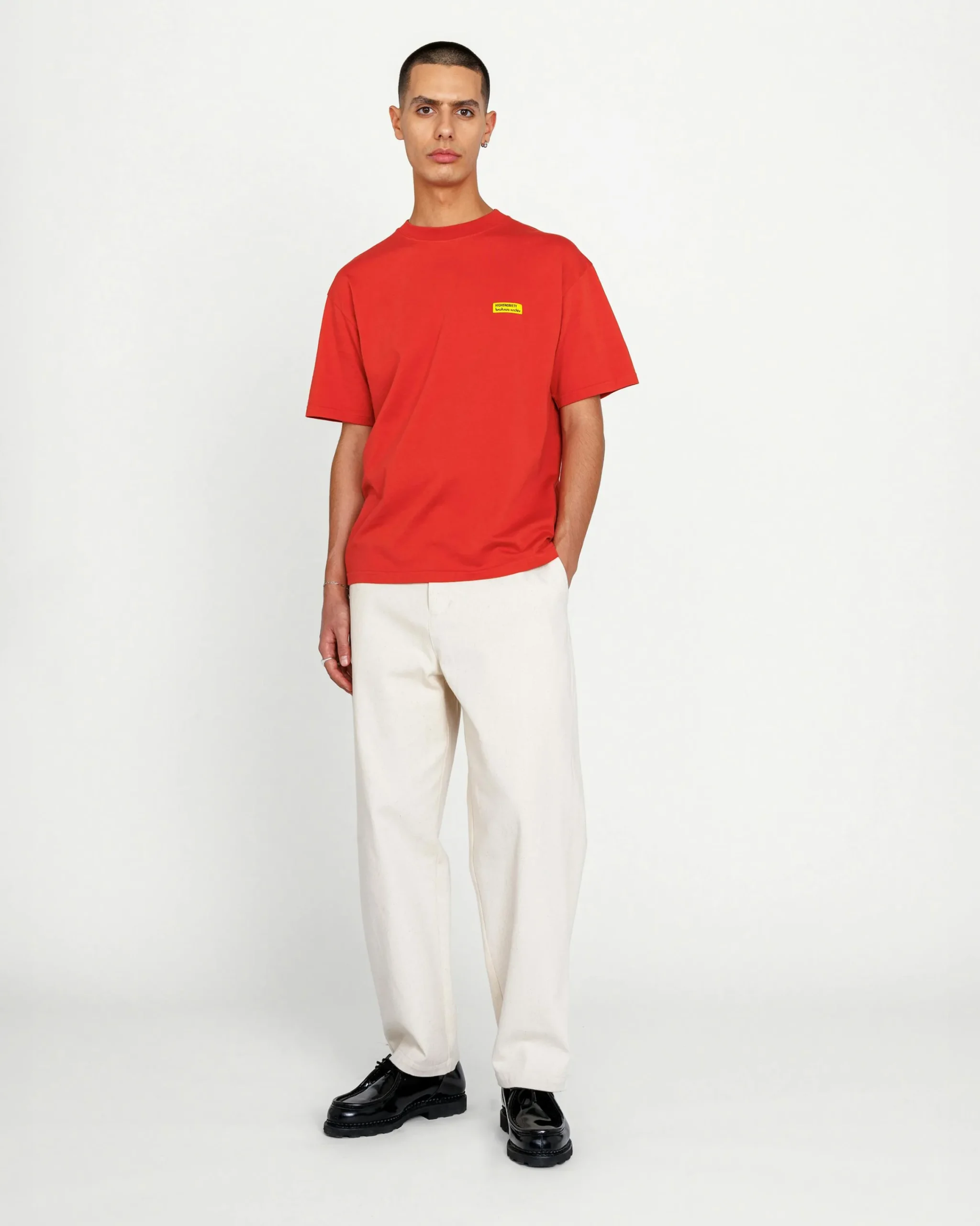 Highsnobiety Logo T-Shirt Dusty Red- Shirts