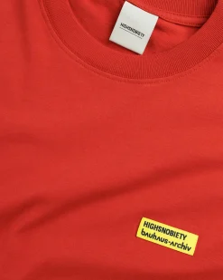 Highsnobiety Logo T-Shirt Dusty Red- Shirts