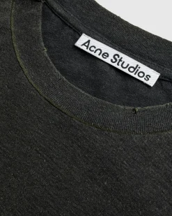 Acne Studios Logo T-Shirt Faded Black- Tops