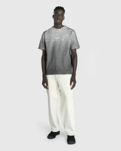 Stone Island Logo T-Shirt Lead Grey- Tops