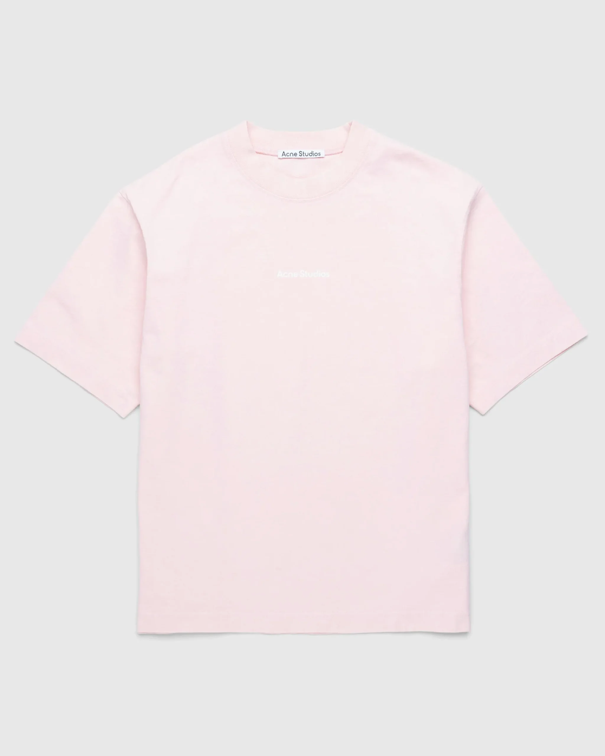 Acne Studios Logo T-Shirt Pale Pink- Tops