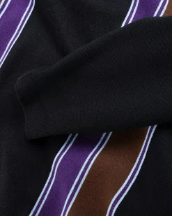 Carhartt WIP Longsleeve Arlo Polo Black/Kendricks Stripe- Tops