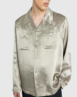 Needles Longsleeve Cowboy One-Up Shirt Acetate Sateen- Shirts