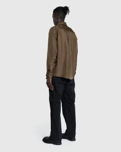 Lemaire Loose Shirt Dark Tobacco- Shirts