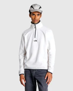 The North Face M Glacier 1/4 Zip Gardenia White-NPF- Outerwear