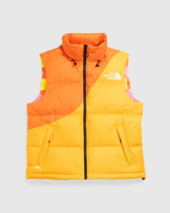 The North Face M TNF x Yinka Ilori Down Vest Red Orange/Apricot Glaze- Outerwear