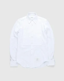 Thom Browne Men's Pique Ruffled-Bib Tux Shirt- Shirts