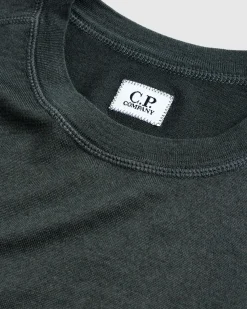 C.P. Company Merino Wool Fast Dyed Crewneck Knit Grape Leaf- Knitwear