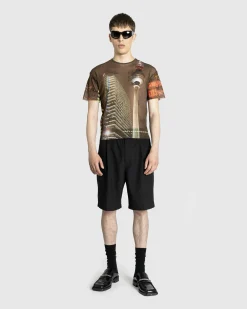 Jean Paul Gaultier Mesh Oversized Tee Printed "City"- Tops