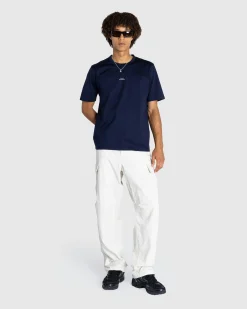 C.P. Company Metropolis Series Mercerized Jersey Printed Logo T-Shirt Sky Captain- Tops