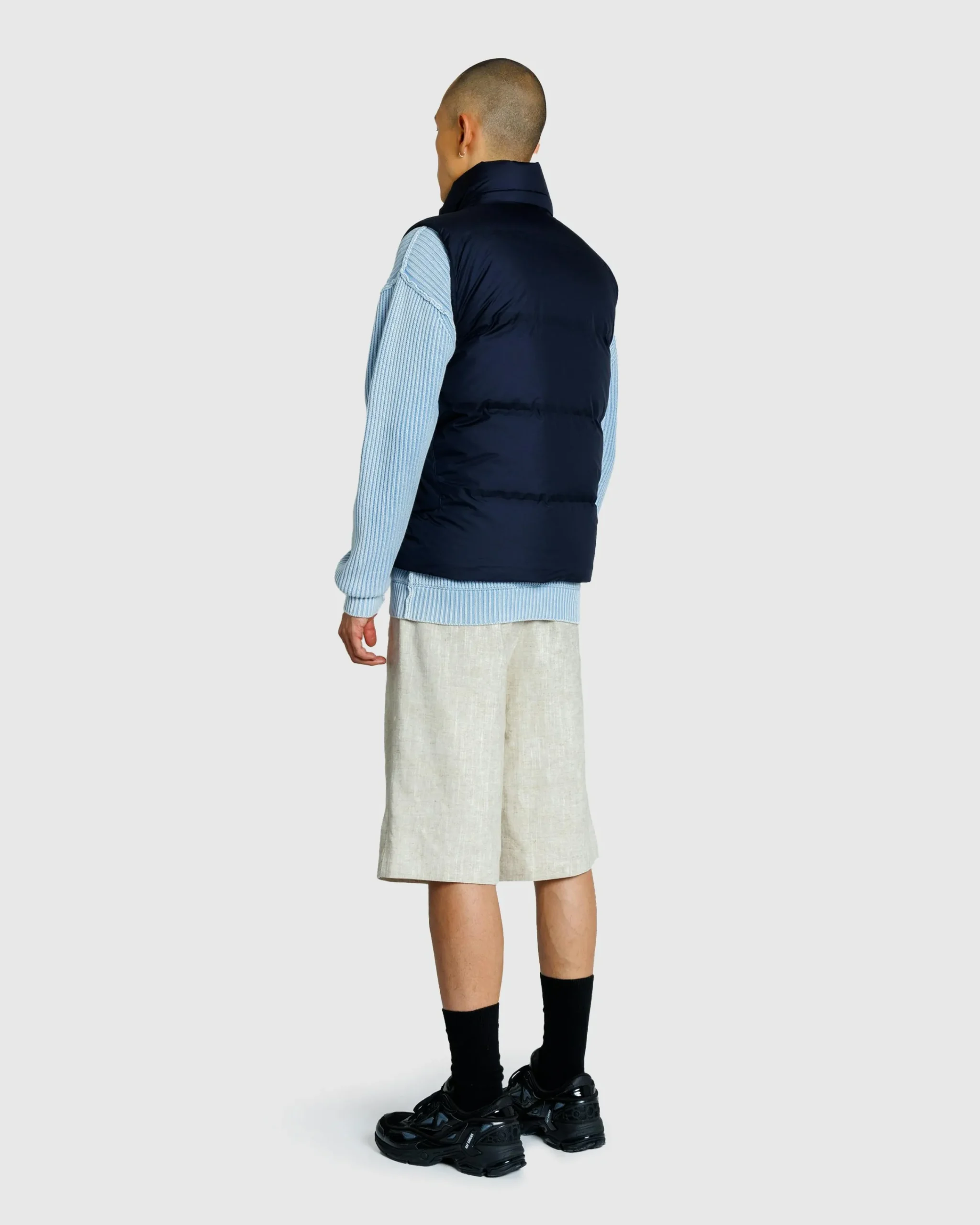 C.P. Company Metropolis Series Pertex Hooded Down Vest Sky Captain- Outerwear