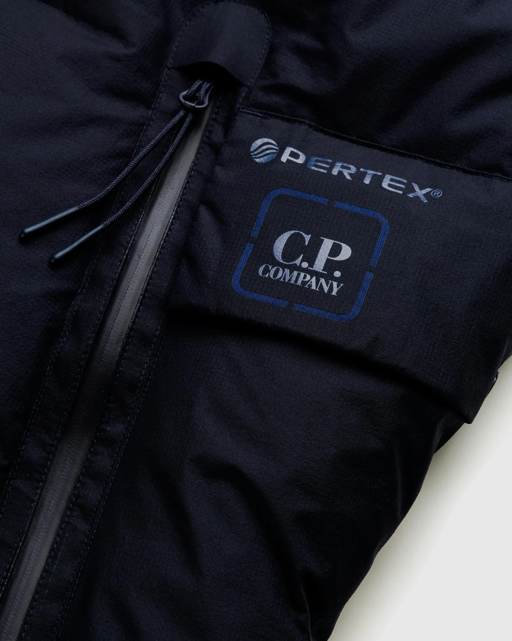 C.P. Company Metropolis Series Pertex Hooded Down Vest Sky Captain- Outerwear