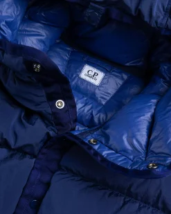 C.P. Company Micro Kei Hooded Jacket Estate Blue- Outerwear