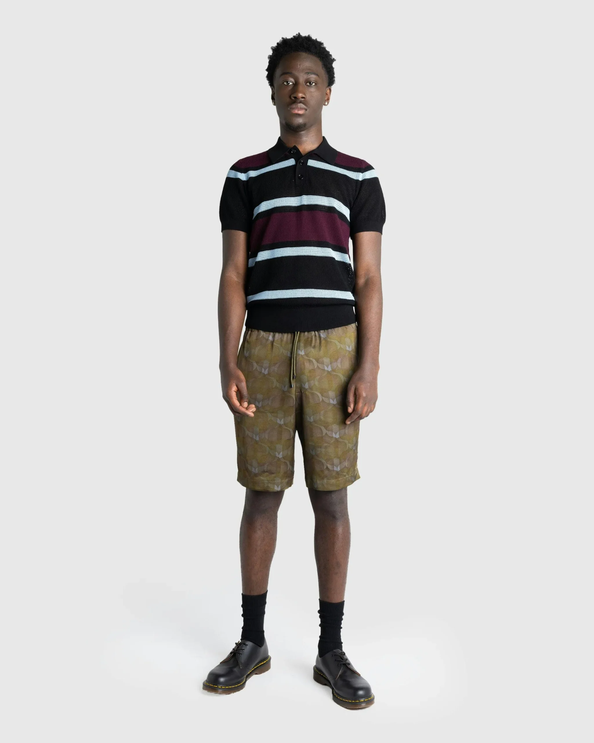 Dries van Noten Mindo Knit Polo /Stripes- Tops