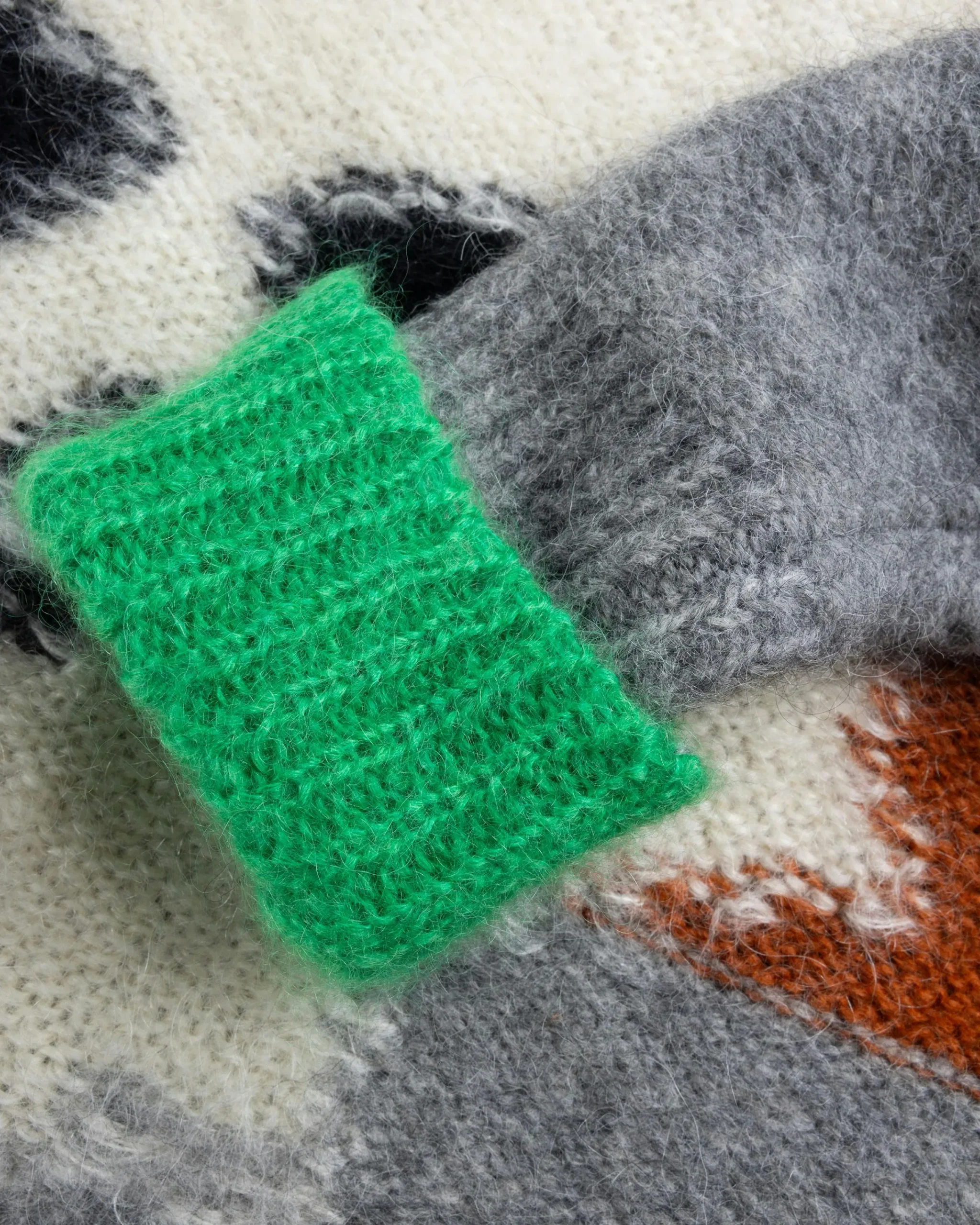 ERL Mohair Skull Intarsia Sweater Knit- Knitwear