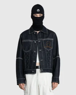 Marine Serre Moon Laser Denim Trucker Jacket- Outerwear